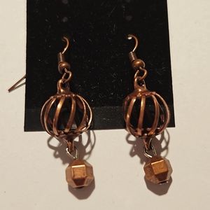 Brass dangle earrings